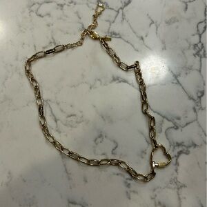 NBJ Natalie B Jewelry Gold Toned Rhinestone Heart Necklace